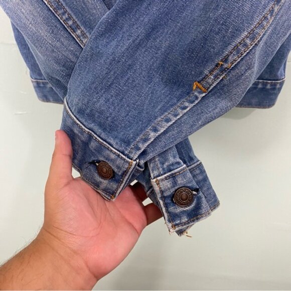 Levi’s Custom Aztec Native Embroidery Jeans Jacket Eagle Sz Small‎ - Picture 5 of 8